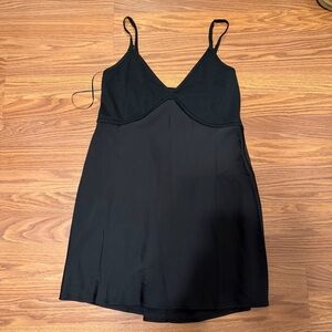 Le Lis Black Chemise Slip Dress